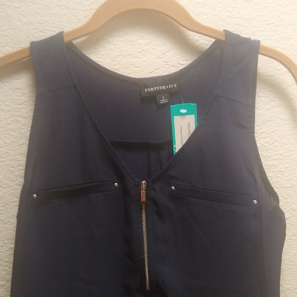 Pink Clover Lighting Zip Detail Tank - Picture 5 of 7